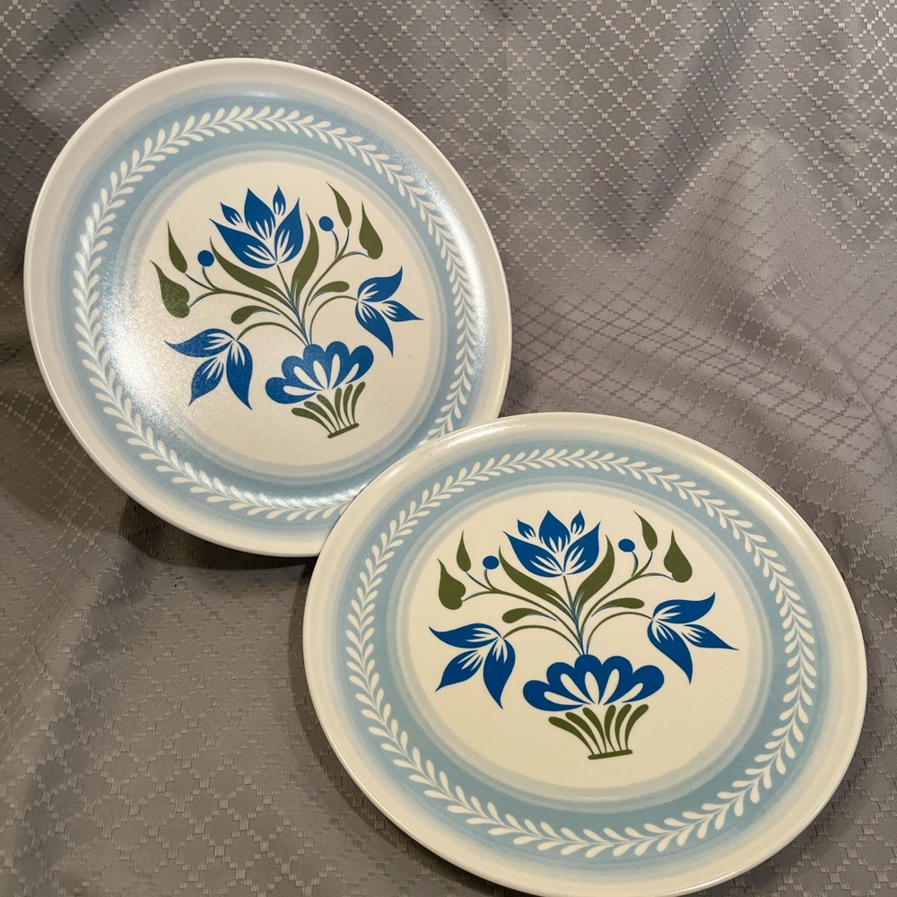 Blue Floral Pattern Plates